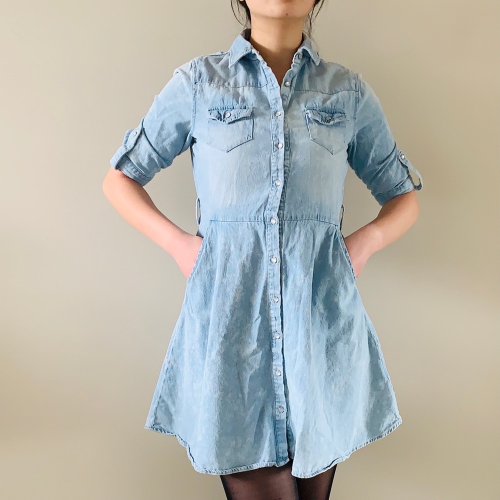 Denim Button Up Dress